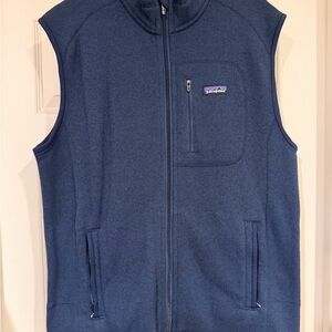 Patagonia Navy Blue Men's Fleece Jacket with Logo